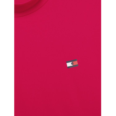 Capa base Tommy Hilfiger Equestrian de manga larga y cuello para mujer Cereza Capa base Tommy Hilfiger Equestrian de manga larga y cuello para mujer Cereza