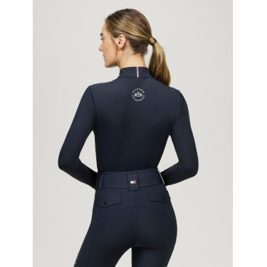 Capa base Tommy Hilfiger Equestrian Milo 1/4 cremallera mujer Cielo del desierto Azul Capa base Tommy Hilfiger Equestrian Milo 1/4 cremallera mujer Cielo del desierto Azul