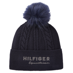 Gorro con pompón Tommy Hilfiger Equestrian Perry Cielo del desierto Azul