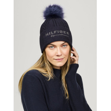 Gorro con pompón Tommy Hilfiger Equestrian Perry Cielo del desierto Azul Gorro con pompón Tommy Hilfiger Equestrian Perry Cielo del desierto Azul