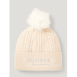 Gorro con pompón Tommy Hilfiger Equestrian Perry Gris pardo Marrón