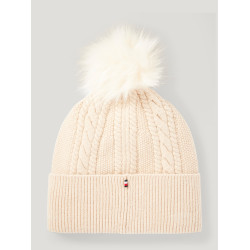 Gorro con pompón Tommy Hilfiger Equestrian Perry Gris pardo Marrón