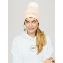 Gorro con pompón Tommy Hilfiger Equestrian Perry Gris pardo Marrón
