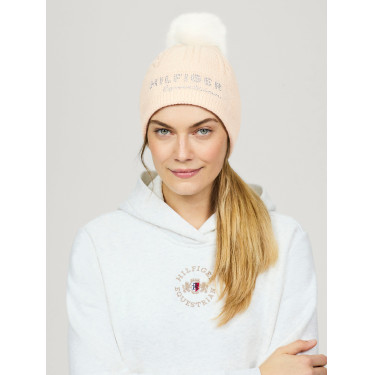 Gorro con pompón Tommy Hilfiger Equestrian Perry Gris pardo Marrón
