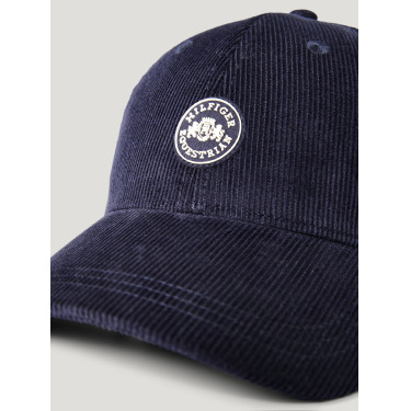 Gorra Tommy Hilfiger Equestrian de pana Watson Cielo del desierto Azul Gorra Tommy Hilfiger Equestrian de pana Watson Cielo del desierto Azul