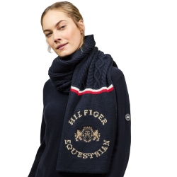 Bufanda de punto Tommy Hilfiger Equestrian Hyde Cielo del desierto Azul
