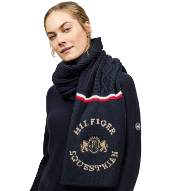 Bufanda de punto Tommy Hilfiger Equestrian Hyde Cielo del desierto Azul