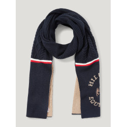 Bufanda de punto Tommy Hilfiger Equestrian Hyde Cielo del desierto Azul