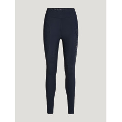 Legging Tommy Hilfiger Equestrian Elmira Winter con strass full grip mujer Cielo del desierto Azul