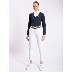 Pantalón de competición Tommy Hilfiger Equestrian Geneva para mujer con grip en las rodillas Blanco óptico Pantalón de competición Tommy Hilfiger Equestrian Geneva para mujer con grip en las rodillas Blanco óptico