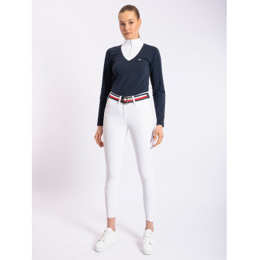 Pantalón de competición Tommy Hilfiger Equestrian Geneva para mujer con grip en las rodillas Blanco óptico Pantalón de competición Tommy Hilfiger Equestrian Geneva para mujer con grip en las rodillas Blanco óptico