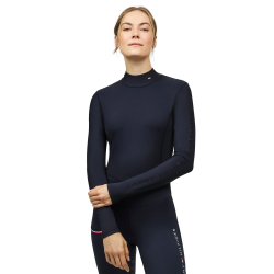 Polo de cuello alto Tommy Hilfiger Equestrian Ava para mujer Cielo del desierto Azul Polo de cuello alto Tommy Hilfiger Equestrian Ava para mujer Cielo del desierto Azul