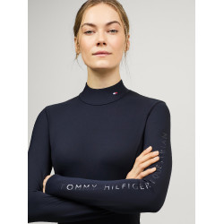 Polo de cuello alto Tommy Hilfiger Equestrian Ava para mujer Cielo del desierto Azul Polo de cuello alto Tommy Hilfiger Equestrian Ava para mujer Cielo del desierto Azul
