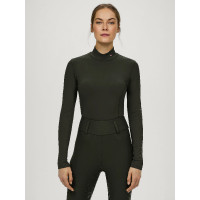 Polo de cuello alto Tommy Hilfiger Equestrian Ava para mujer Negro