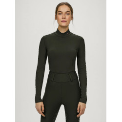 Polo de cuello alto Tommy Hilfiger Equestrian Ava para mujer Negro