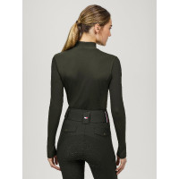 Polo de cuello alto Tommy Hilfiger Equestrian Ava para mujer Cielo del desierto Azul