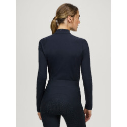 Polo de invierno de manga larga Tommy Hilfiger Equestrian 1/4 zip Beth mujer Cielo del desierto Azul Polo de invierno de manga larga Tommy Hilfiger Equestrian 1/4 zip Beth mujer Cielo del desierto Azul