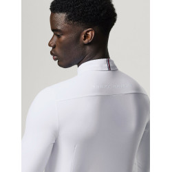 Polo de concurso de manga larga Tommy Hilfiger Equestrian Eaton para hombre Blanco óptico Polo de concurso de manga larga Tommy Hilfiger Equestrian Eaton para hombre Blanco óptico