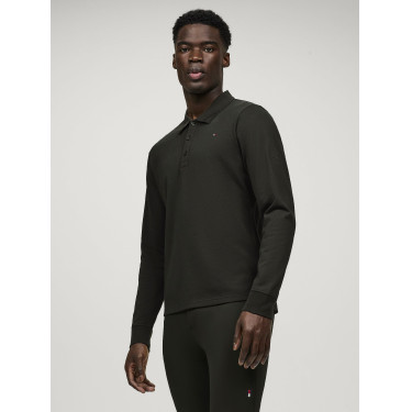 Polo de manga larga Tommy Hilfiger Equestrian Erwin hombre Negro