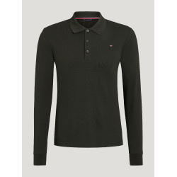 Polo de manga larga Tommy Hilfiger Equestrian Erwin hombre Negro