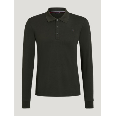 Polo de manga larga Tommy Hilfiger Equestrian Erwin hombre Negro