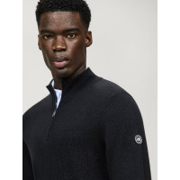 Jersey de cachemir Tommy Hilfiger Equestrian 1/2 cremallera Oakfield hombre Cielo del desierto Azul