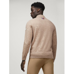 Jersey de cachemir Tommy Hilfiger Equestrian 1/2 cremallera Oakfield hombre Gris pardo Marrón