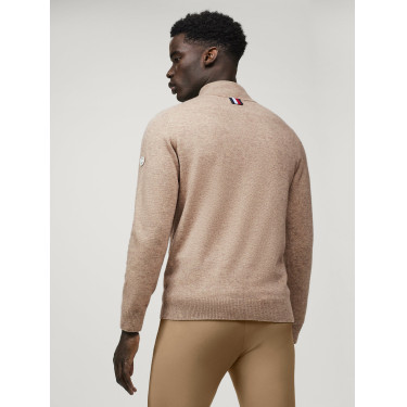 Jersey de cachemir Tommy Hilfiger Equestrian 1/2 cremallera Oakfield hombre Gris pardo Marrón