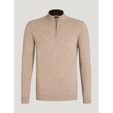 Jersey de cachemir Tommy Hilfiger Equestrian 1/2 cremallera Oakfield hombre Gris pardo Marrón