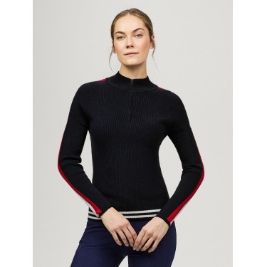 Chaqueta con cremallera Tommy Hilfiger Equestrian Carol para mujer Cielo del desierto Azul Chaqueta con cremallera Tommy Hilfiger Equestrian Carol para mujer Cielo del desierto Azul