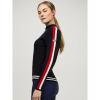 Chaqueta con cremallera Tommy Hilfiger Equestrian Carol para mujer Cielo del desierto Azul Chaqueta con cremallera Tommy Hilfiger Equestrian Carol para mujer Cielo del desierto Azul