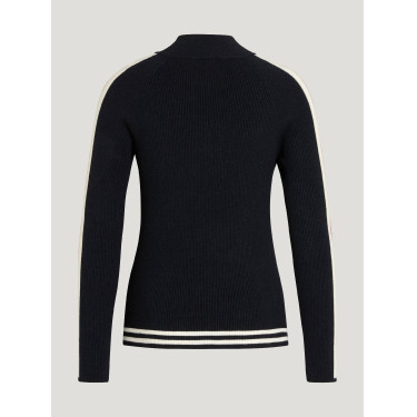 Chaqueta con cremallera Tommy Hilfiger Equestrian Carol para mujer Cielo del desierto Azul Chaqueta con cremallera Tommy Hilfiger Equestrian Carol para mujer Cielo del desierto Azul