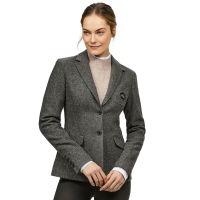 Americana blazer Tommy Hilfiger Equestrian Albany tweed mujer Gris mezclado