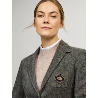 Americana blazer Tommy Hilfiger Equestrian Albany tweed mujer Gris mezclado