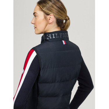Chaleco acolchado sin mangas Tommy Hilfiger Equestrian Aurora para mujer Cielo del desierto Azul Chaleco acolchado sin mangas Tommy Hilfiger Equestrian Aurora para mujer Cielo del desierto Azul