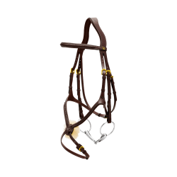 Brida Muserola Cruzada Trenzada D Colección Dy'on Castaño Marrón Brida Muserola Cruzada Trenzada D Colección Dy'on Castaño Marrón