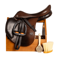 Caja para Cepillos y Silla Grooming Deluxe de Kentucky Madera Beige Caja para Cepillos y Silla Grooming Deluxe de Kentucky Madera Beige