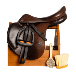 Caja para Cepillos y Silla Grooming Deluxe de Kentucky Madera Beige Caja para Cepillos y Silla Grooming Deluxe de Kentucky Madera Beige