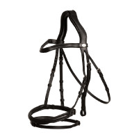 Cabezada con muserola combinada Dy'on de cuero suave Negro Cabezada con muserola combinada Dy'on de cuero suave Negro