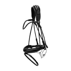 Brida con muserola ancha de cuero suave Dy'on Negro
