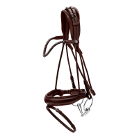 Brida con muserola ancha de cuero suave Dy'on Castaño Marrón Brida con muserola ancha de cuero suave Dy'on Castaño Marrón