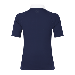 Camiseta de concurso Kentucky Classic para mujer con cremallera con purpurina de manga corta Marino Azul marino