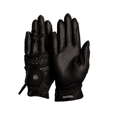 Guantes de equitación Kentucky con agarre Negro Guantes de equitación Kentucky con agarre Negro