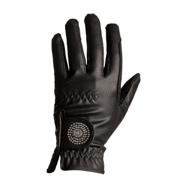 Guantes de equitación Kentucky Grip y Purpurina Negro