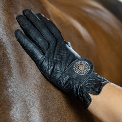 Guantes de equitación Kentucky Grip y Purpurina Negro Guantes de equitación Kentucky Grip y Purpurina Negro