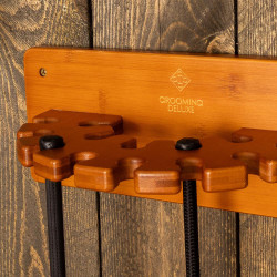 Porta-variadores redondo Grooming Deluxe de Kentucky Madera Beige