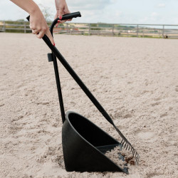 Recogedor de excrementos y rastrillo Grooming Deluxe de Kentucky Negro