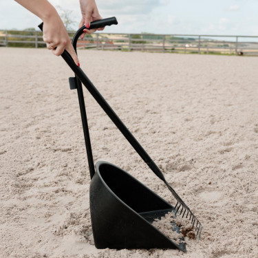 Recogedor de excrementos y rastrillo Grooming Deluxe de Kentucky Negro