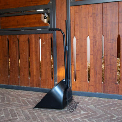 Recogedor de excrementos y rastrillo Grooming Deluxe de Kentucky Negro