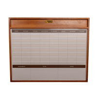 Pizarra de establo magnética con marco Grooming Deluxe de Kentucky Madera Beige